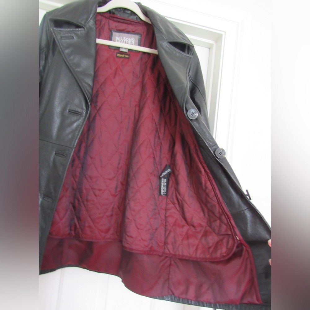 Vintage Wilson’s Leather Trench Coat - Picture 11 of 16